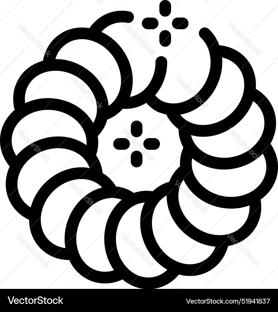 Round butter cookie with sugar topping icon Round butter cookie with sugar topping icon vector image
