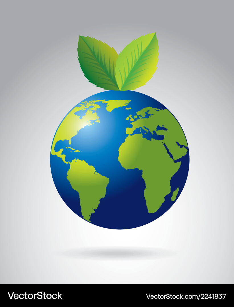 Save planet design over gray background vector image