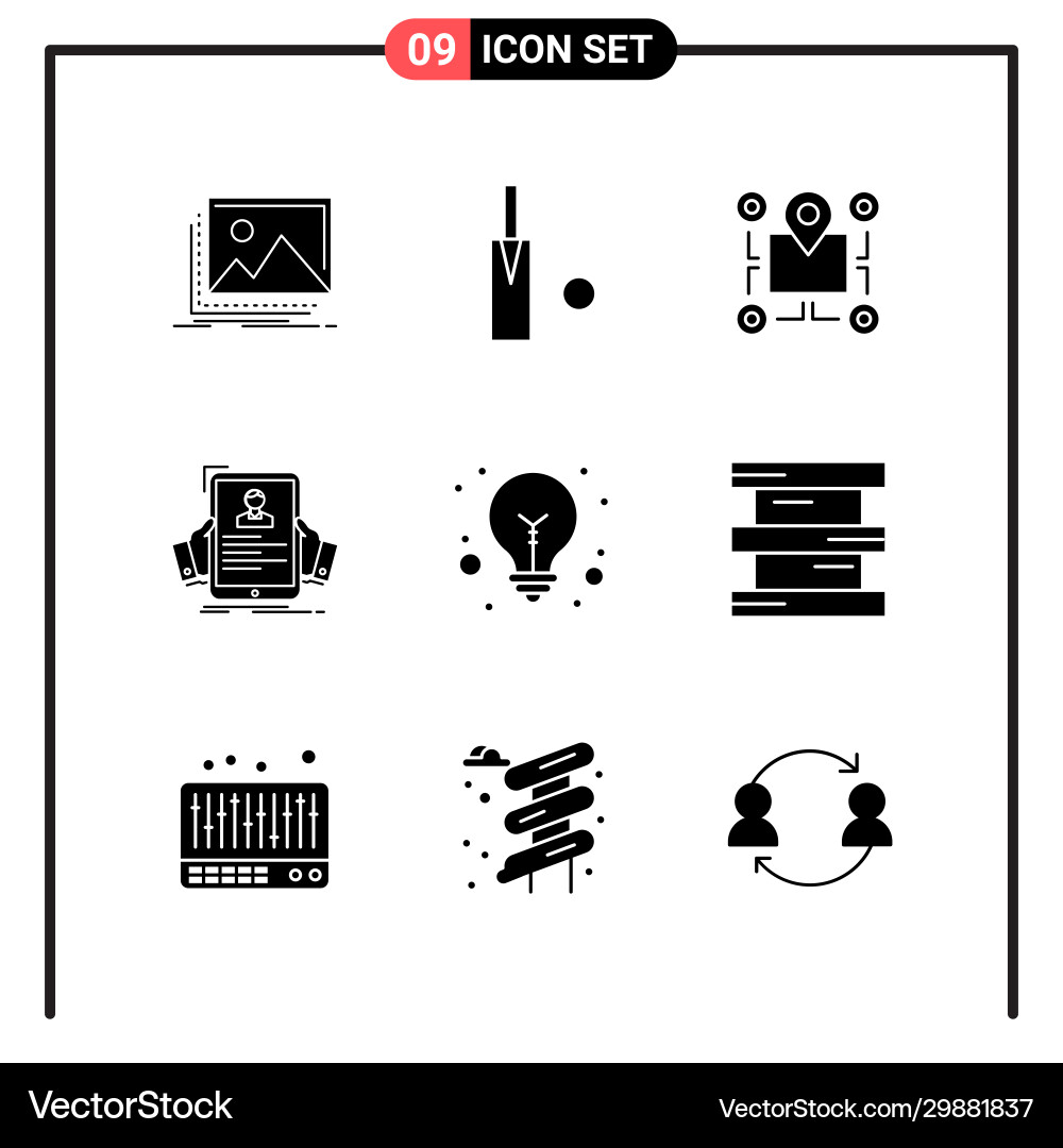 Set 9 solid style icons for web and mobile Set 9 solid style icons for web and mobile vector image
