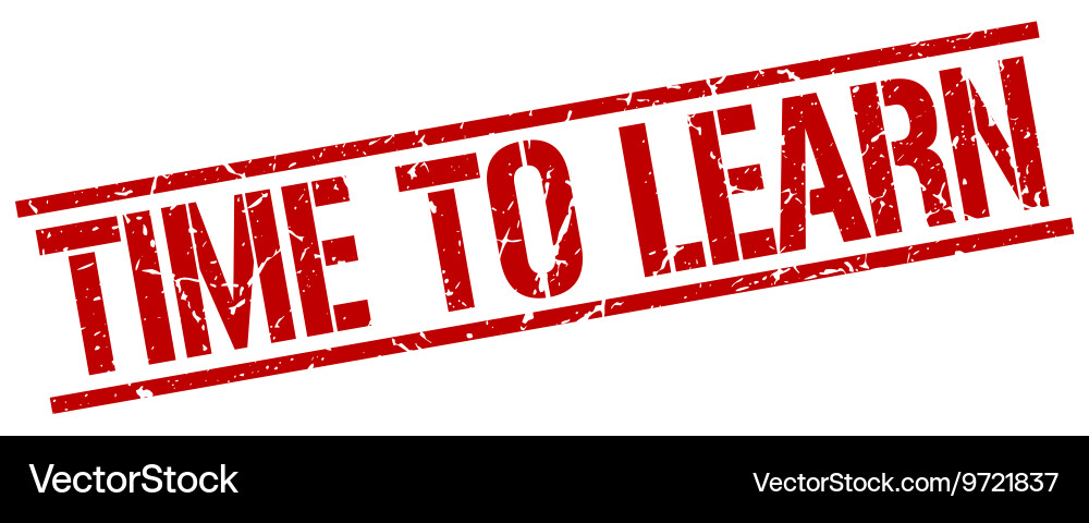 Time to learn stamp Vector Image