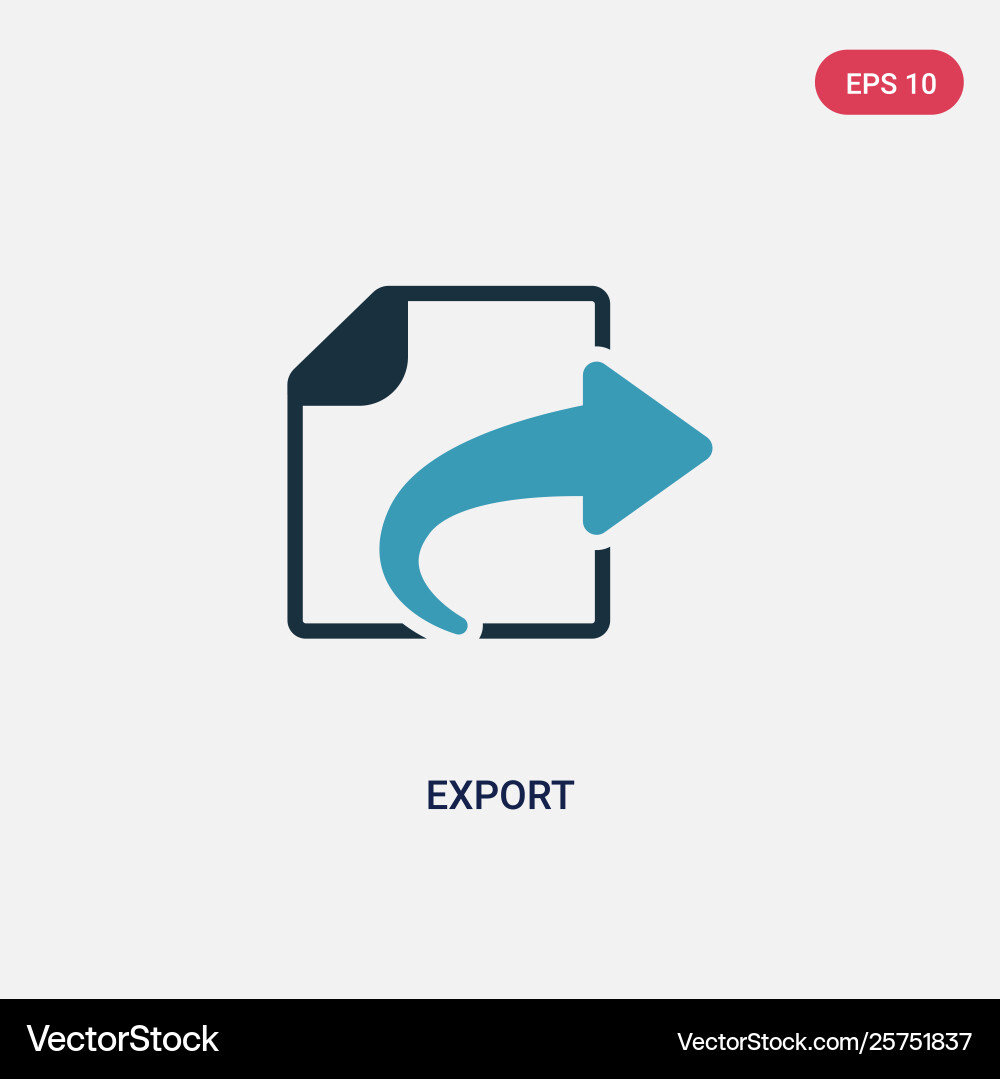 Two color export icon from user interface concept vector image