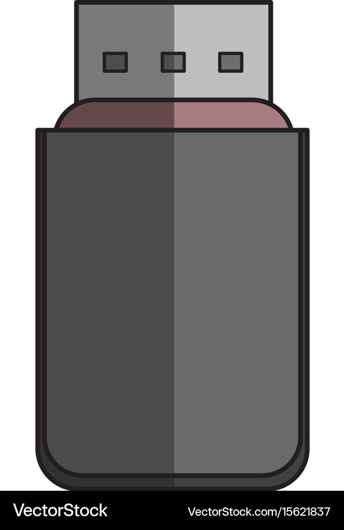 Usb information backup device technology Vector Image