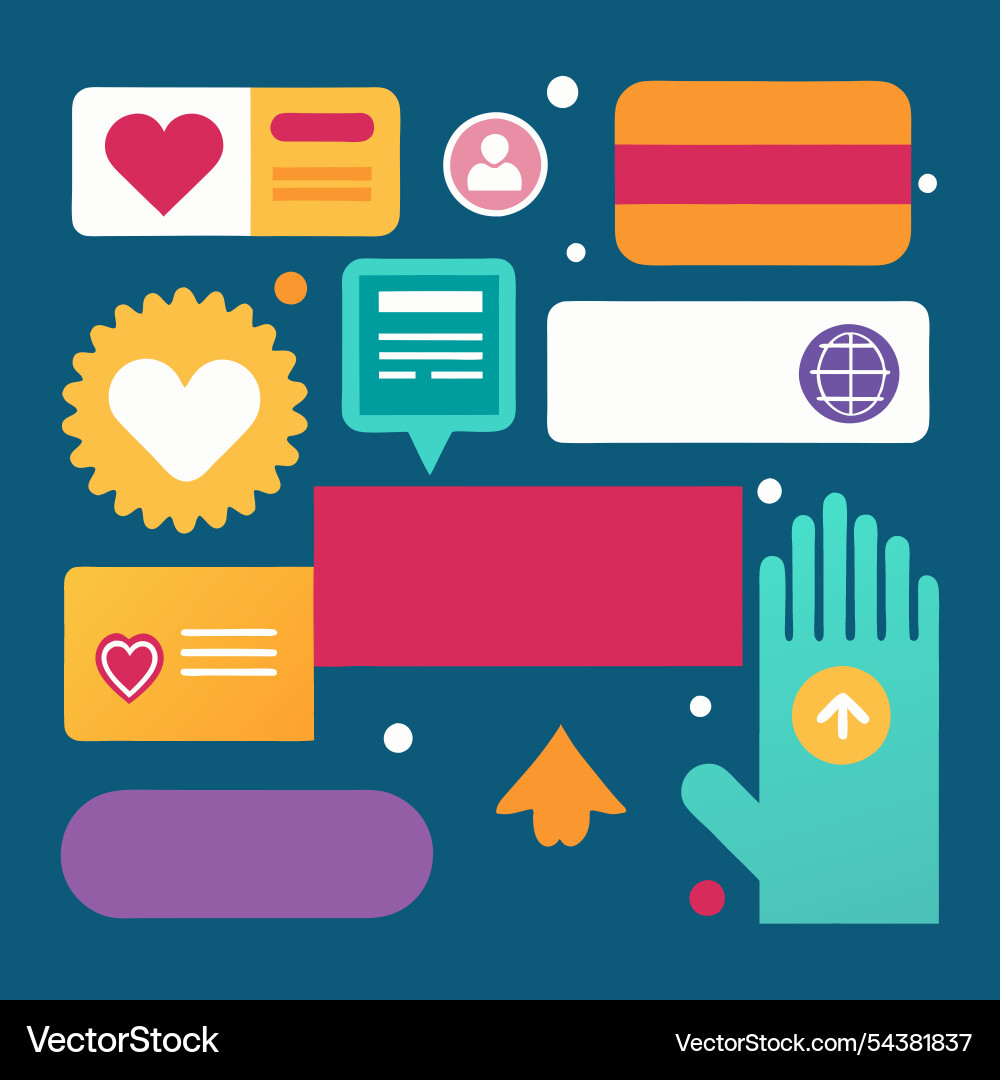 Visual-layout with multiple donation Visual-layout with multiple donation Vector Image