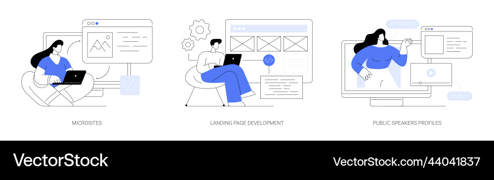 Web development service abstract concept Web development service abstract concept Vector Image