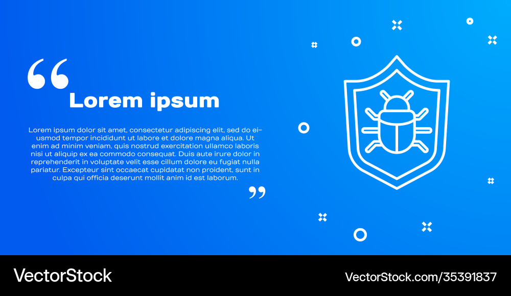 White line system bug concept icon isolated Vector Image