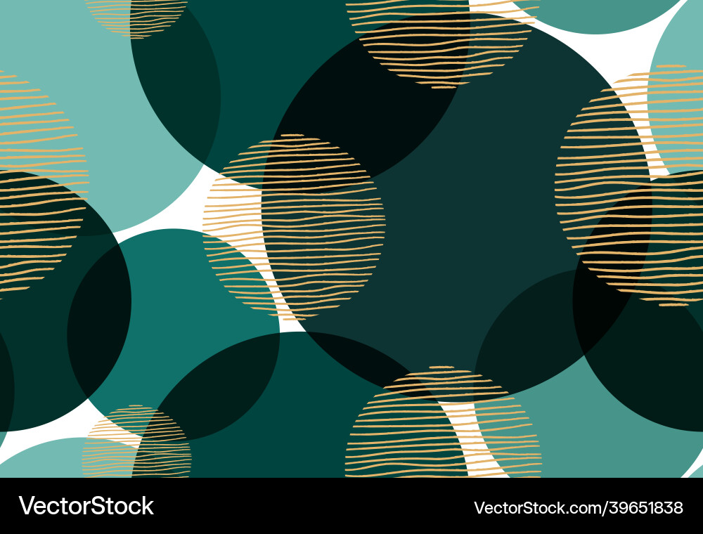 Abstract Green Circle Pattern vector image