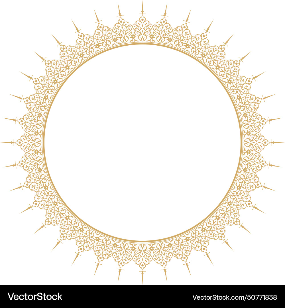 Circular ornament design pattern frame border Circular ornament design pattern frame border vector image