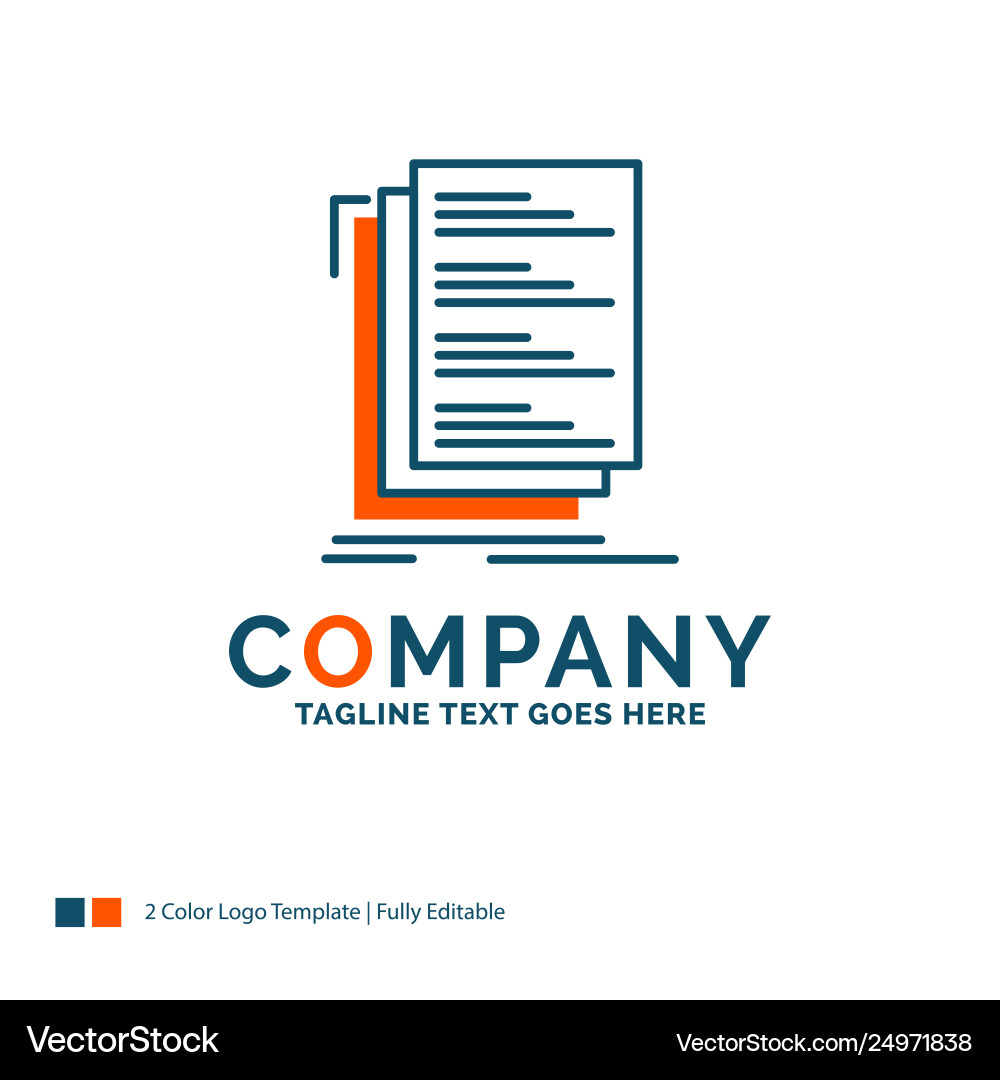 Code coding compile files list logo design blue Code coding compile files list logo design blue Vector Image