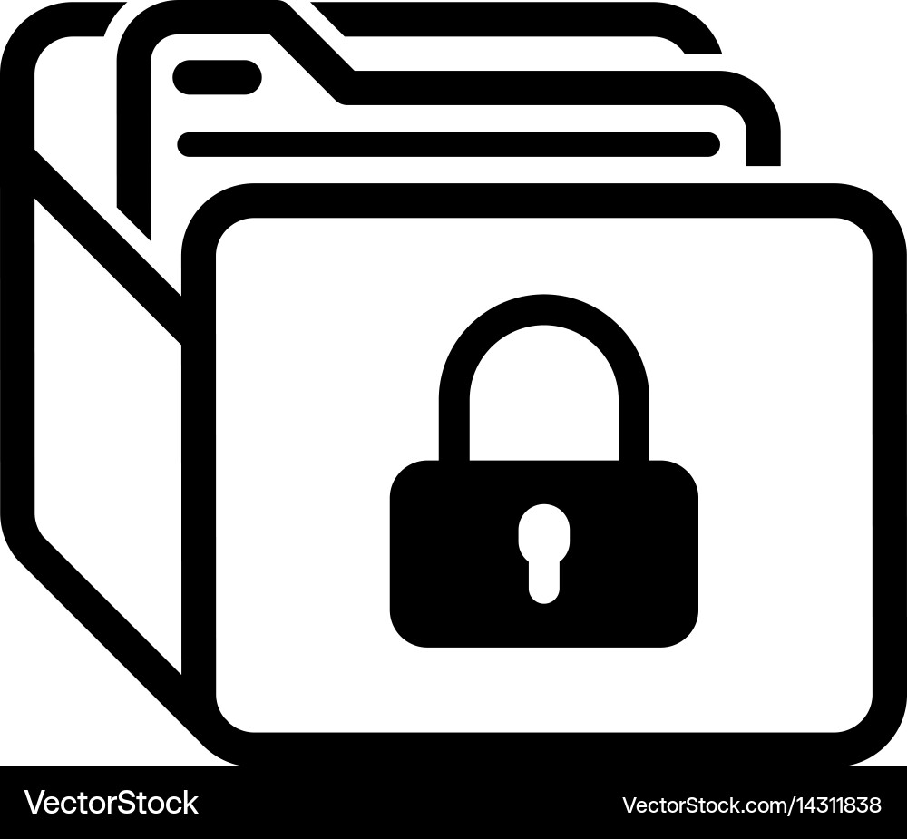 Database security icon flat design vector image