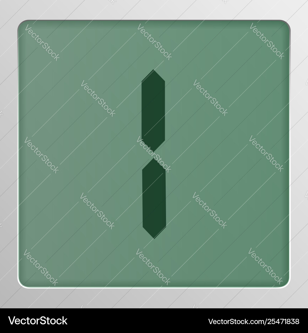 Digital character set typeface on a screen vector image