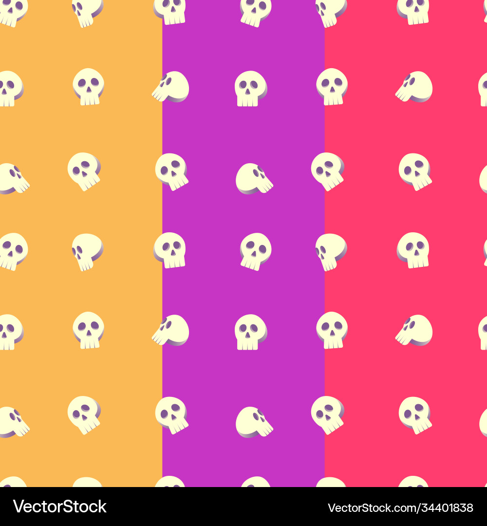 Halloween pattern skull design background Vector Image