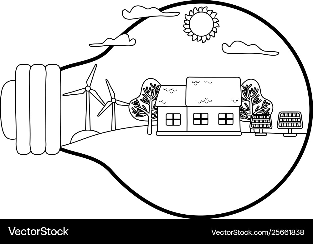 Isolated light bulb and save energy design Isolated light bulb and save energy design Vector Image
