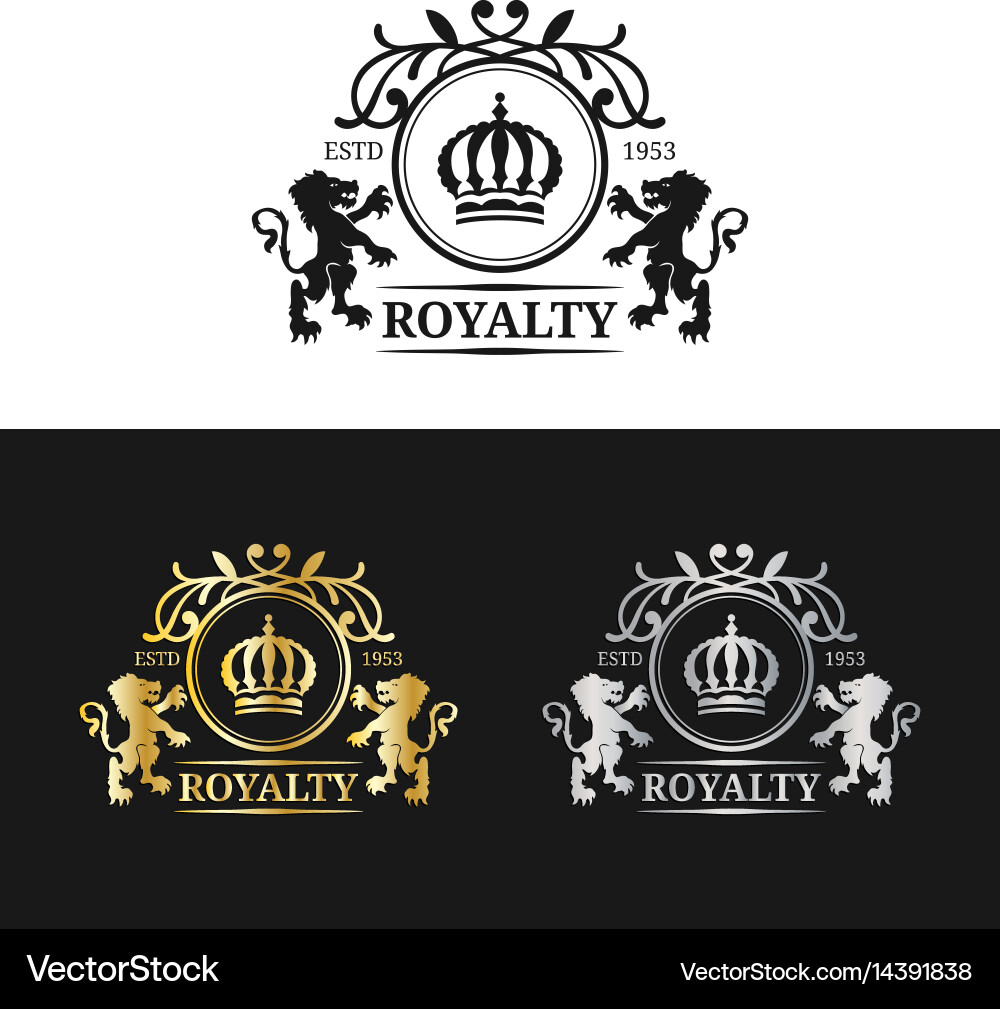 Luxury Crown Monogram Logo vector image