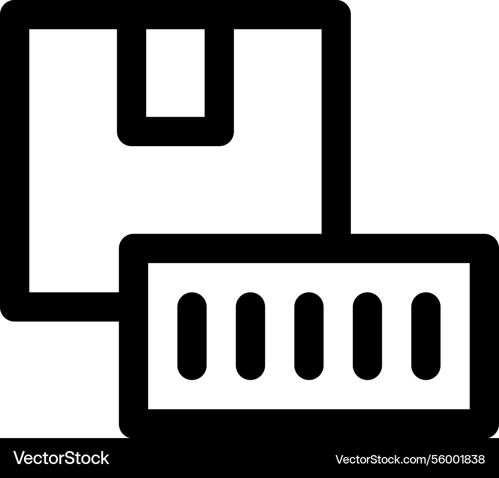Package icon thin linear style design isolated Package icon thin linear style design isolated vector image