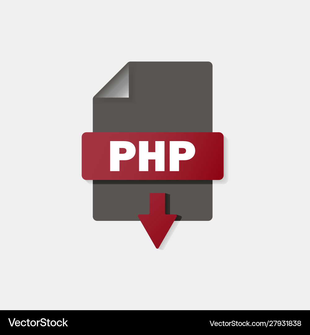 Php download icon on background button vector image