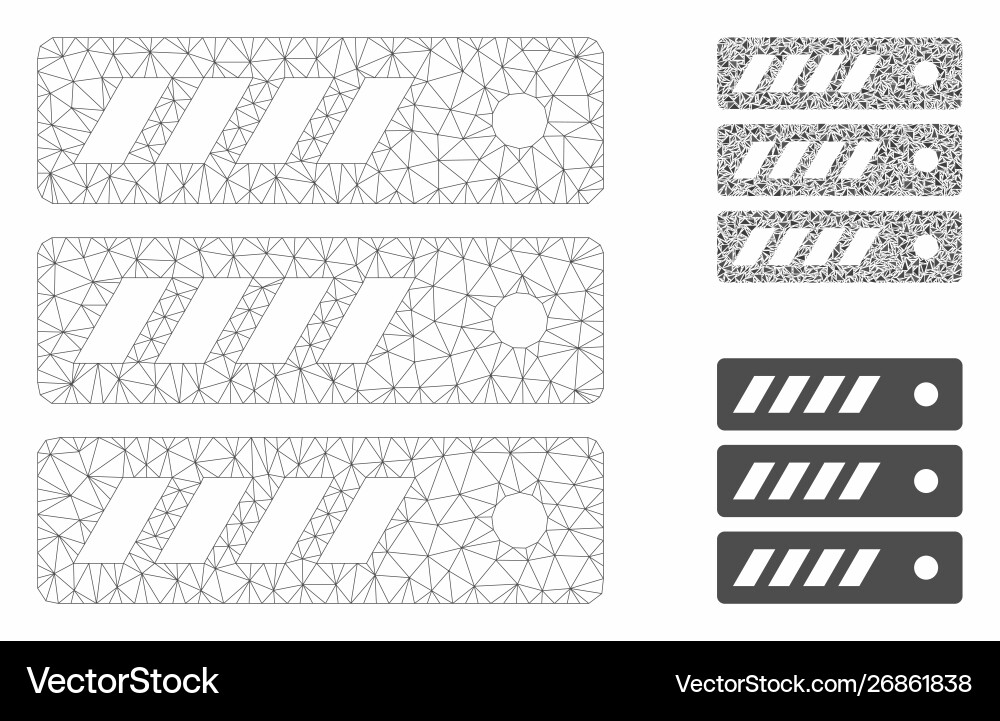 Server mesh network model and triangle Server mesh network model and triangle vector image