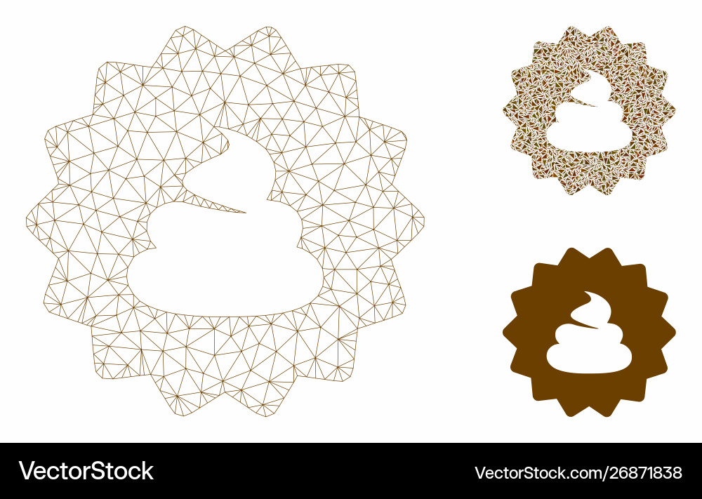Shit token mesh network model and triangle vector image