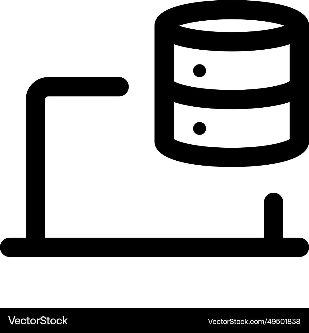 Usage of database for storing information Vector Image