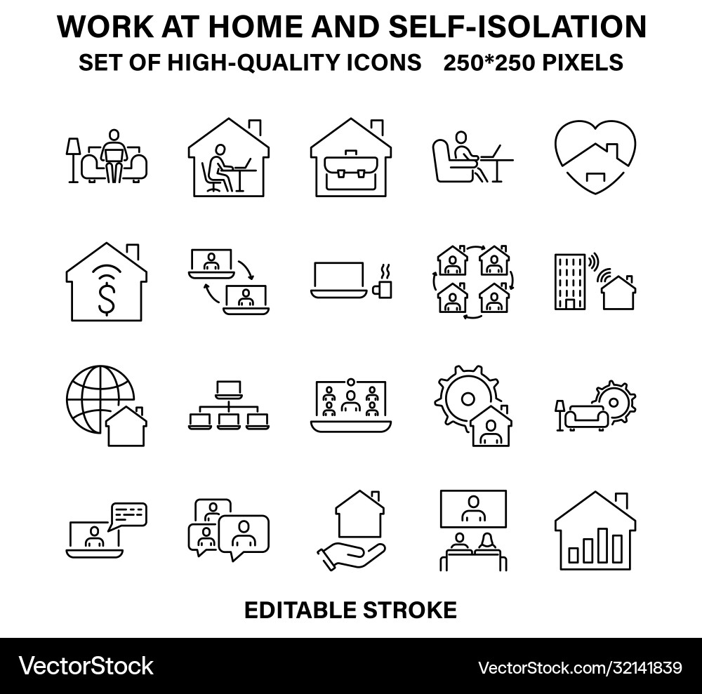 A set simple but high-quality linear icons A set simple but high-quality linear icons vector image