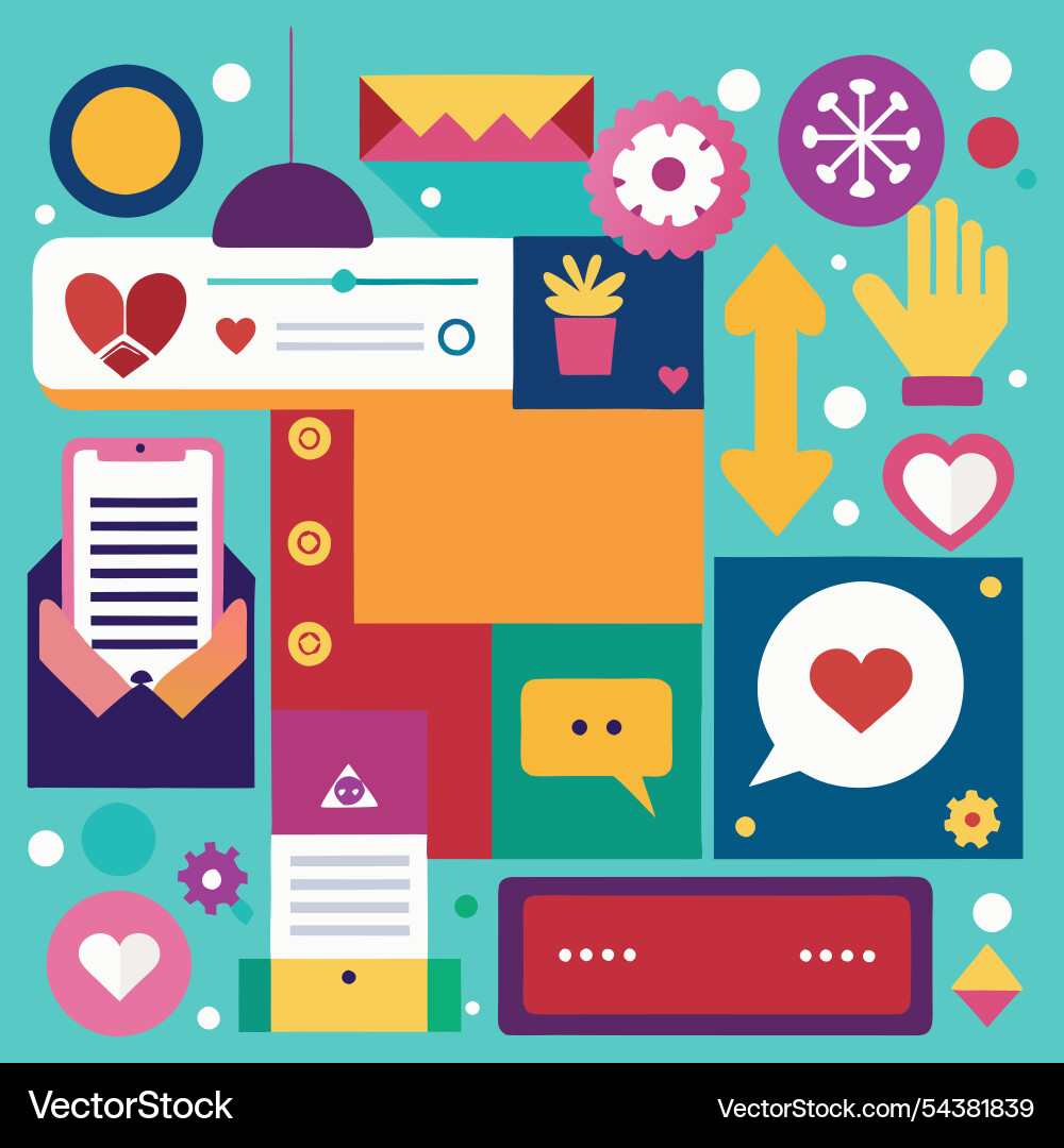 A visual-layout with multiple donation Vector Image