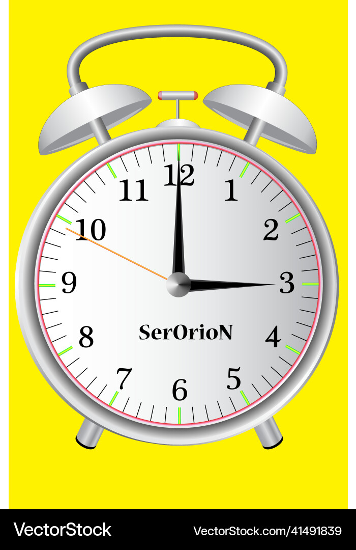 Alarm clock with calls Vector Image