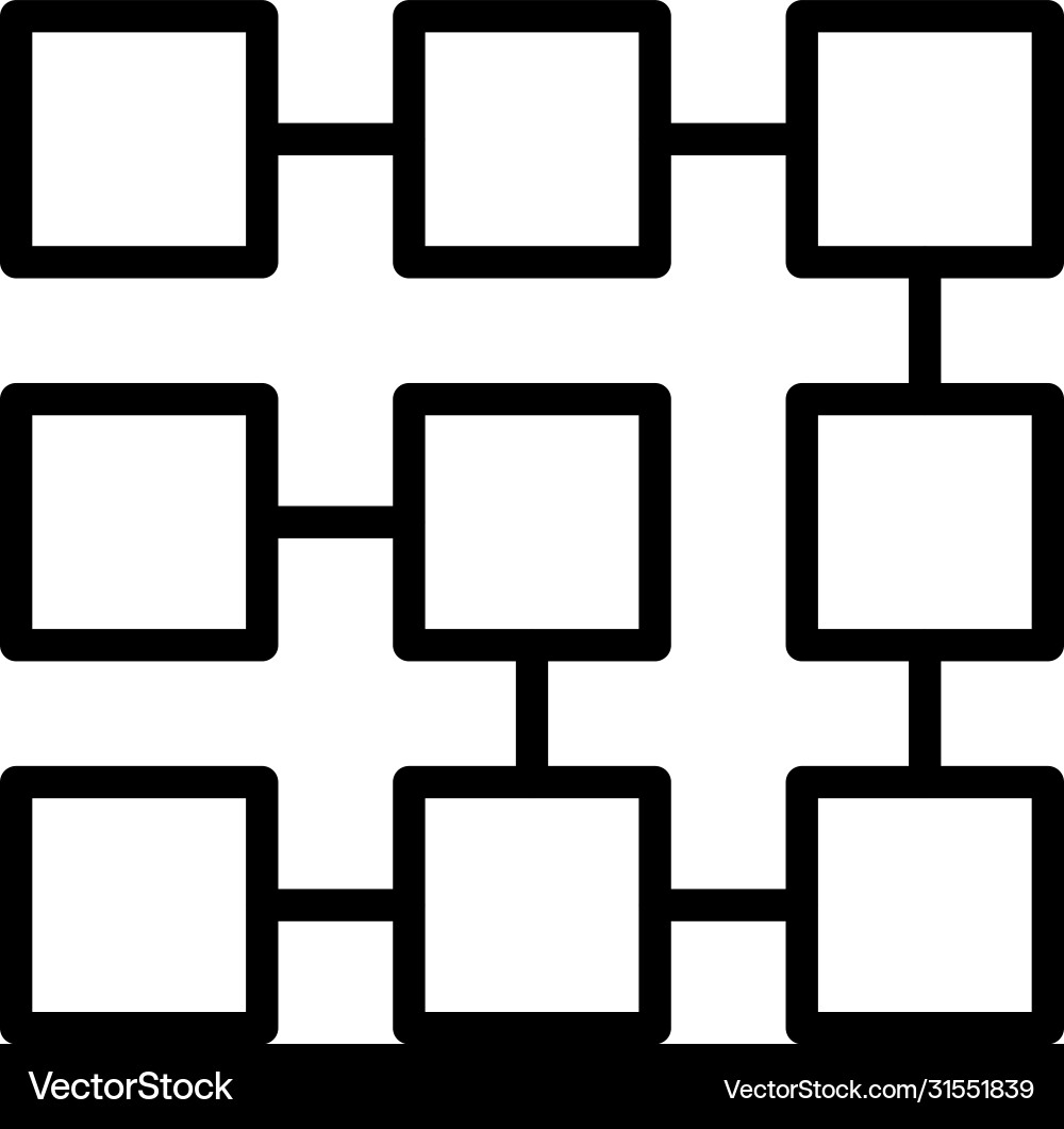 Algorithm Linie Symbol Algorithm Linie Symbol vektorbild