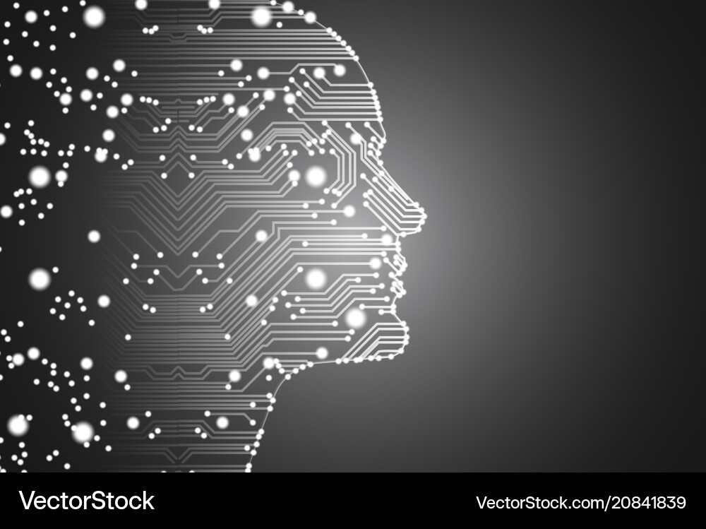 Big data and artificial intelligence concept Big data and artificial intelligence concept vector image