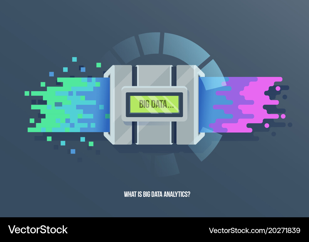 Big data machine learning algorithms icon vector image