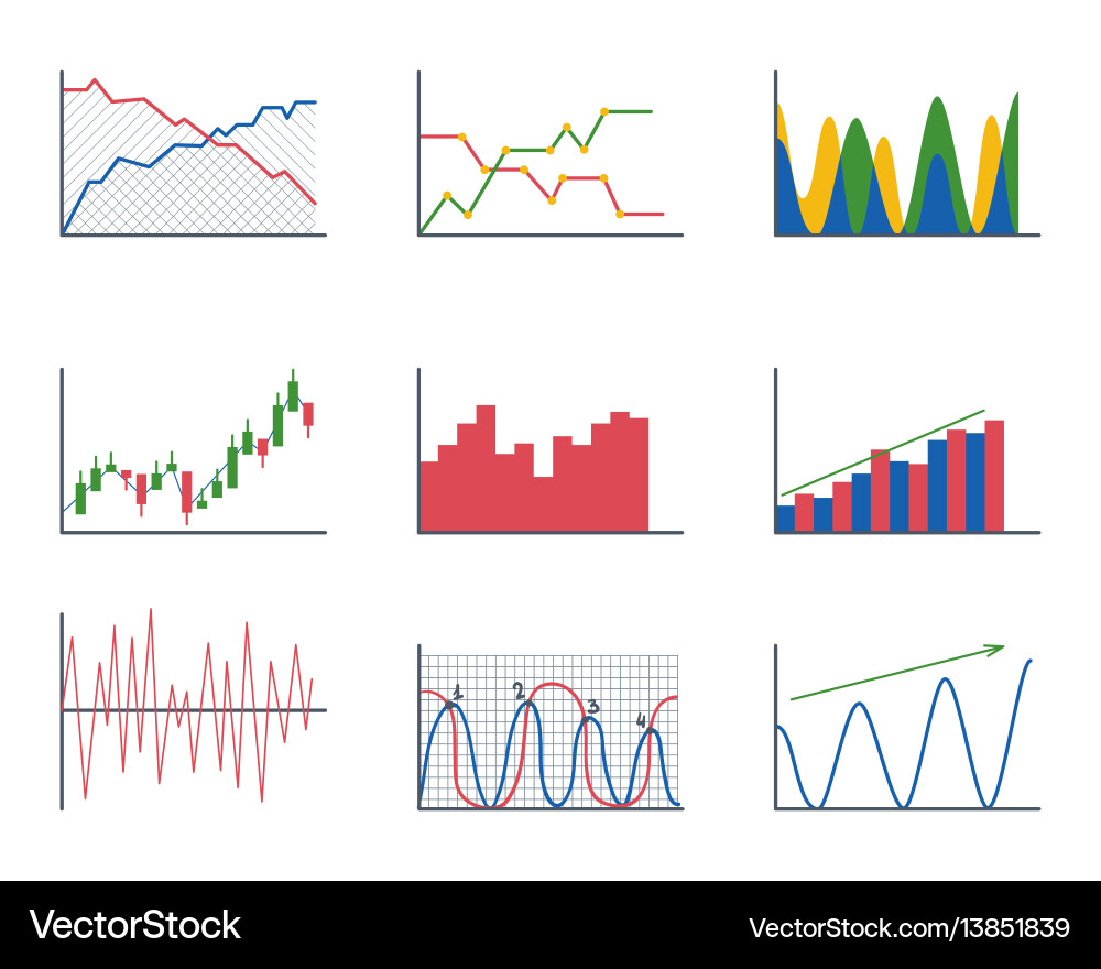 Business data graph analytics elements bar pie Business data graph analytics elements bar pie Vector Image
