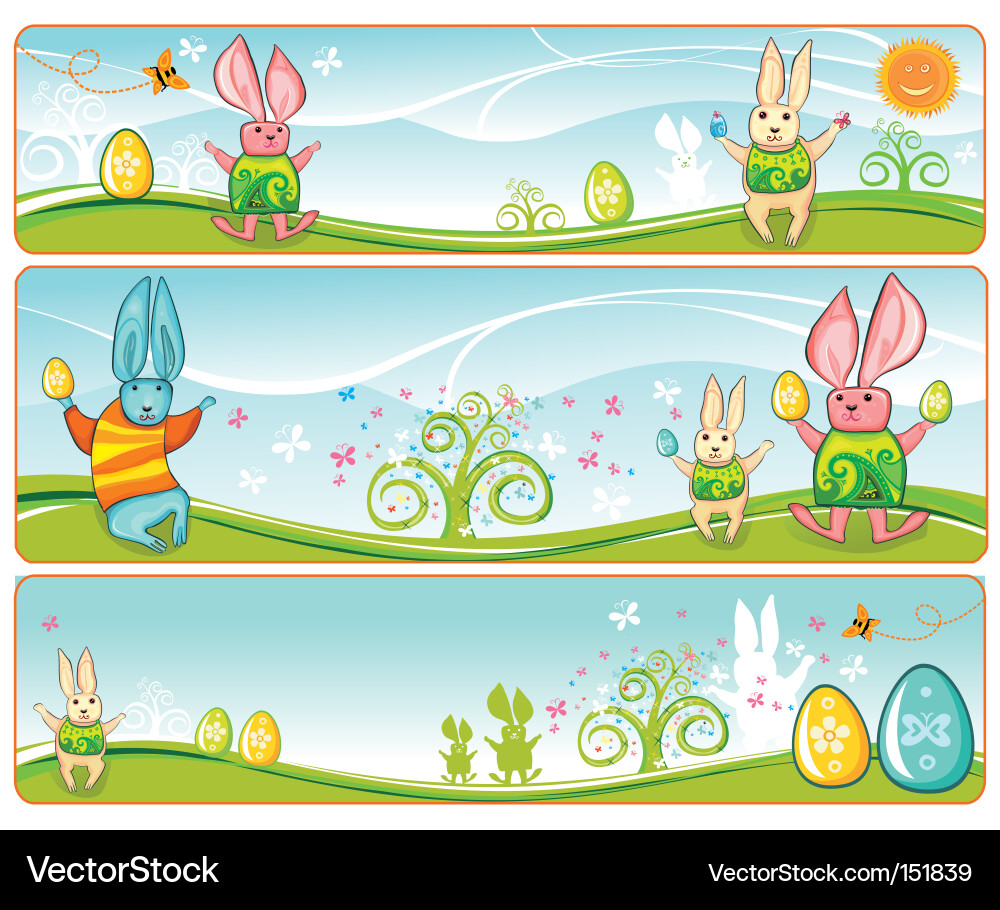 Easter banners Royalty Free Vector Image - VectorStock