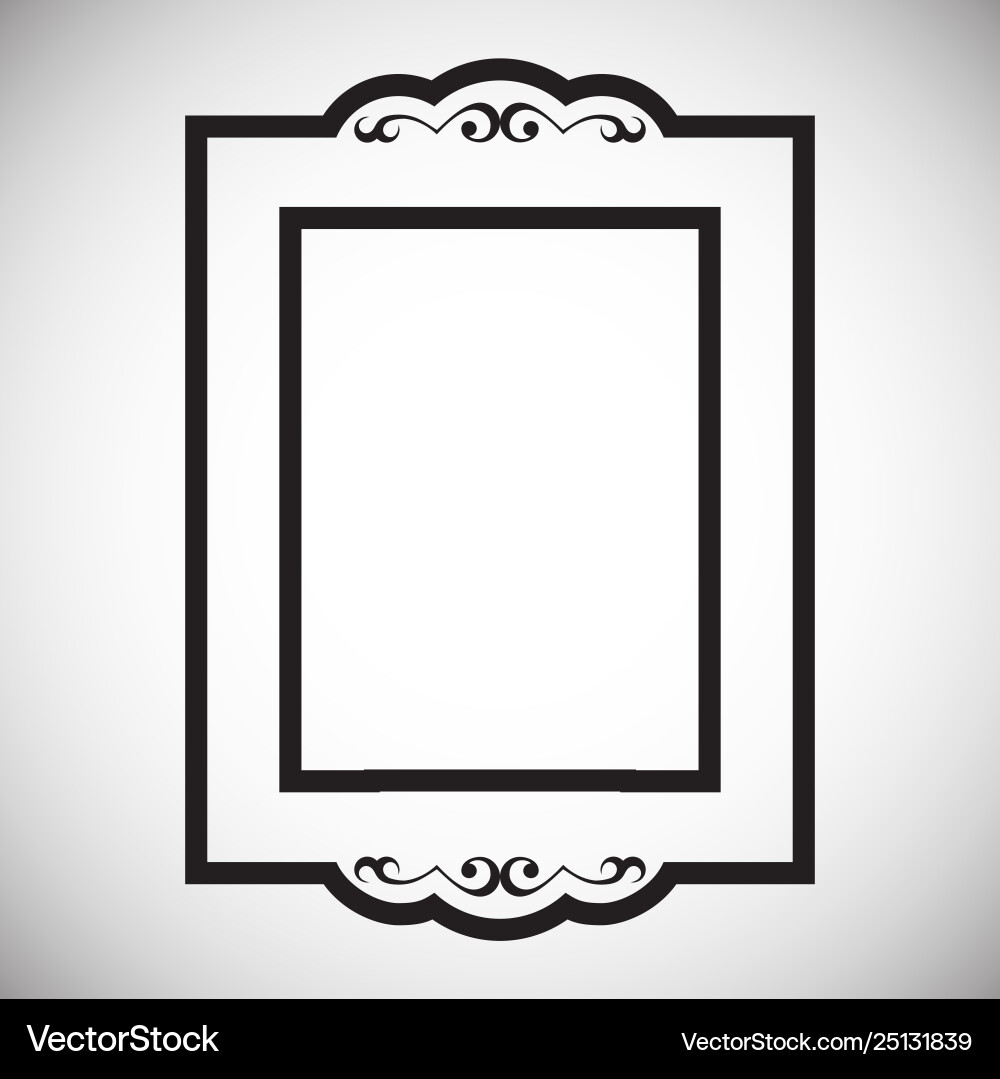 Frame icon on background for graphic and web Frame icon on background for graphic and web Vector Image