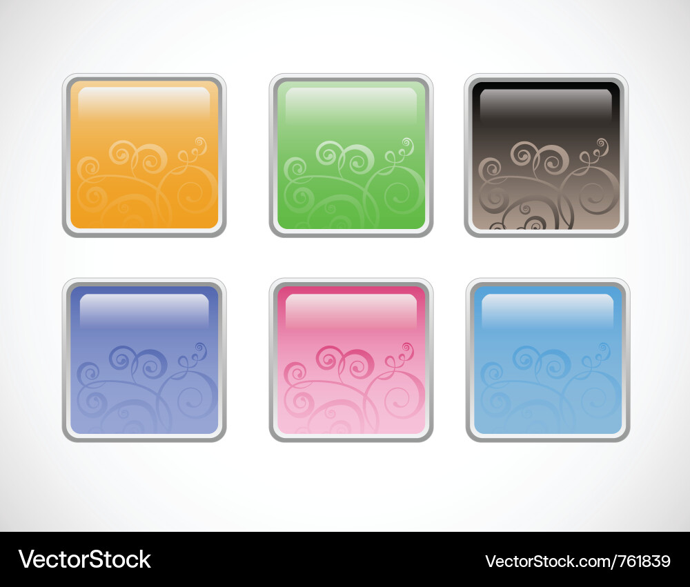 Glossy buttons Vector Image