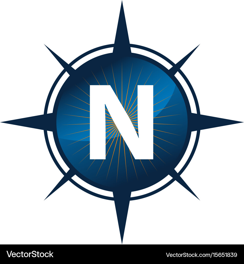 Insights guide initial n vector image