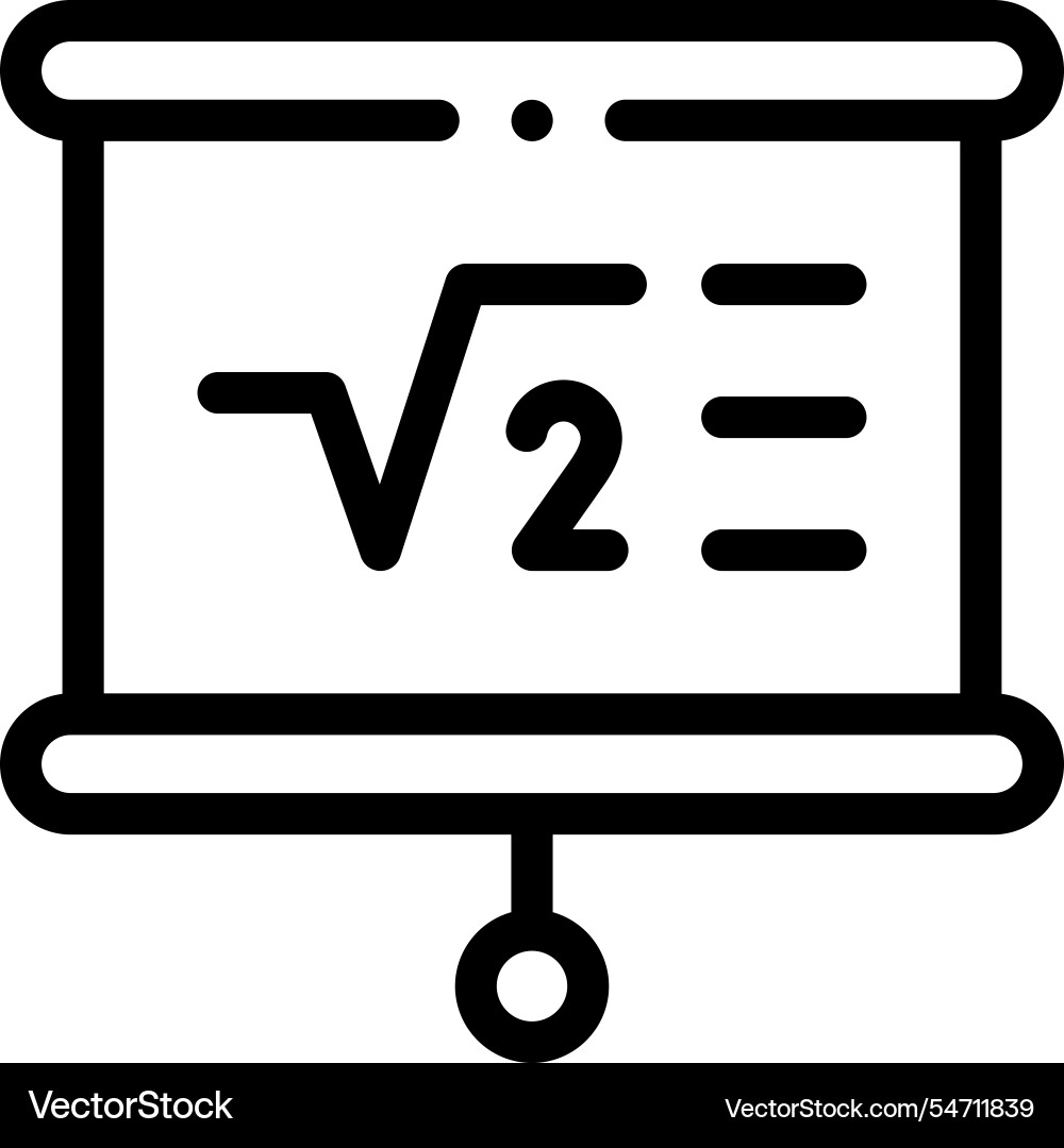 Maths icon thin linear style design isolated Maths icon thin linear style design isolated Vector Image