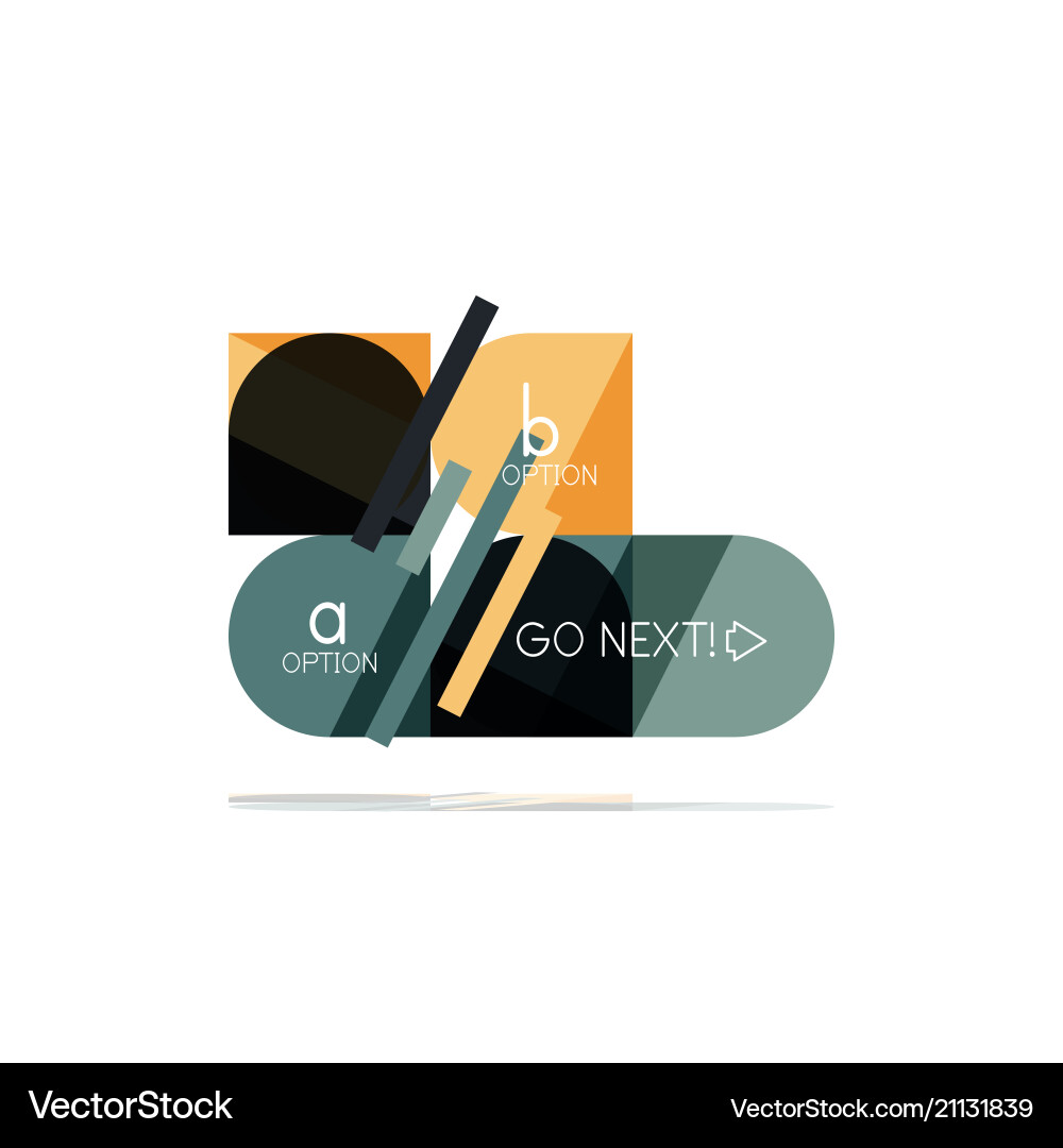 Minimal flat clean abstract option step Minimal flat clean abstract option step Vector Image