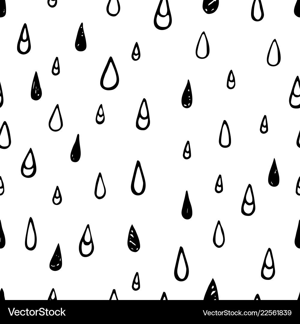 Monochrome drop signs seamless pattern Vector Image