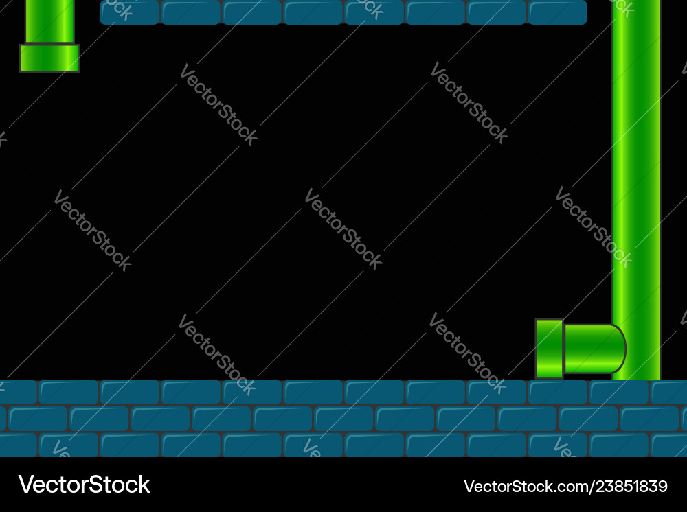 Old video game dark background vector image