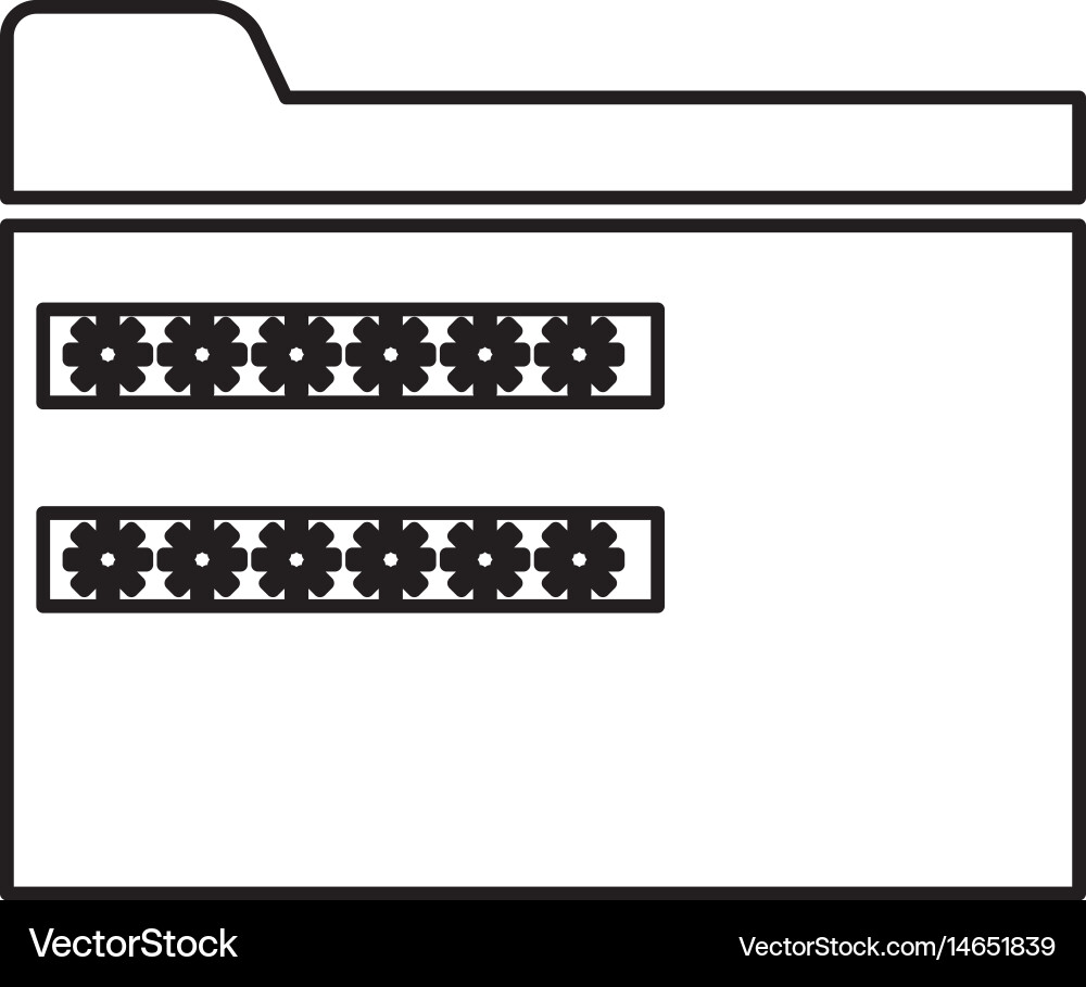 Password security system file protection line vector image