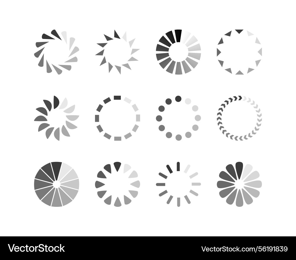 Sammlung Ladebar Status-Icon-Set geladen Sammlung Ladebar Status-Icon-Set geladen vektorbild