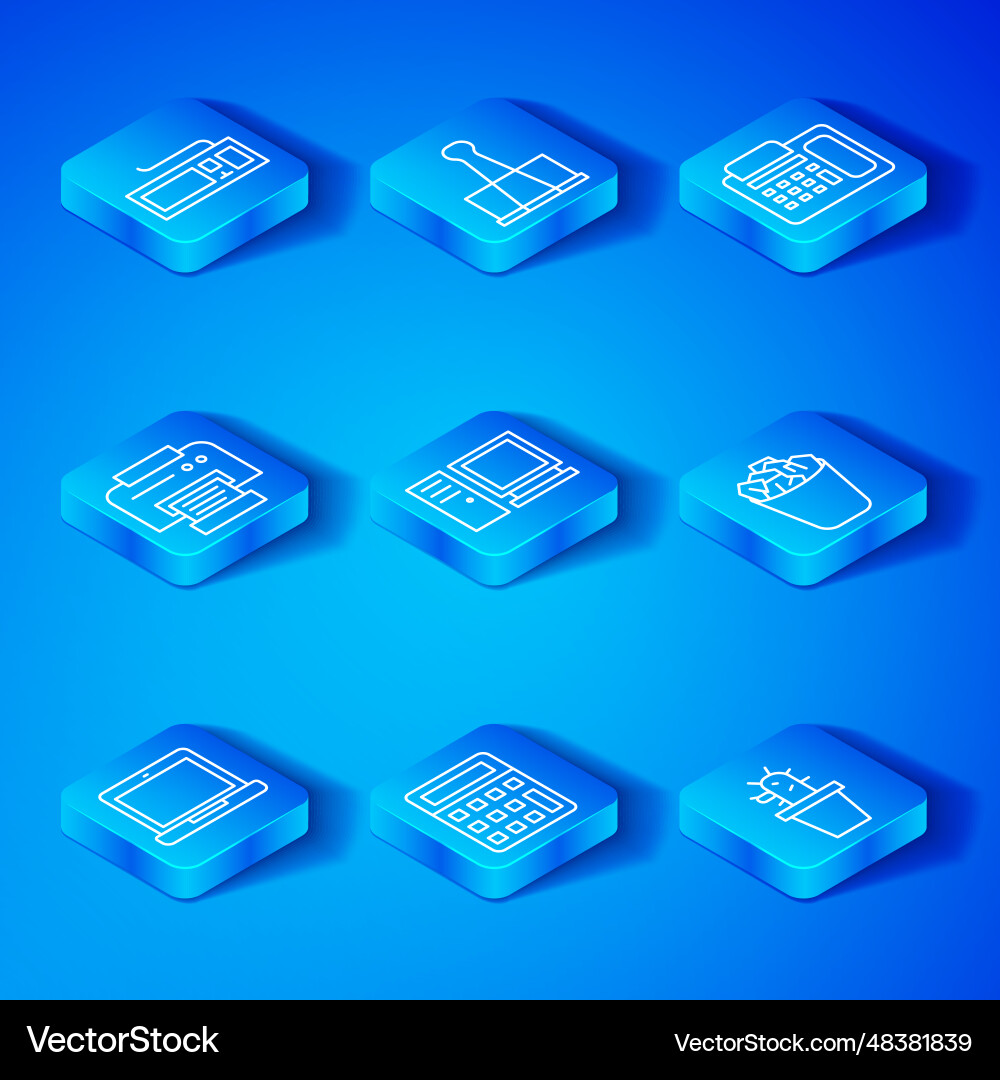 Set line laptop computer monitor calculator full Set line laptop computer monitor calculator full Vector Image