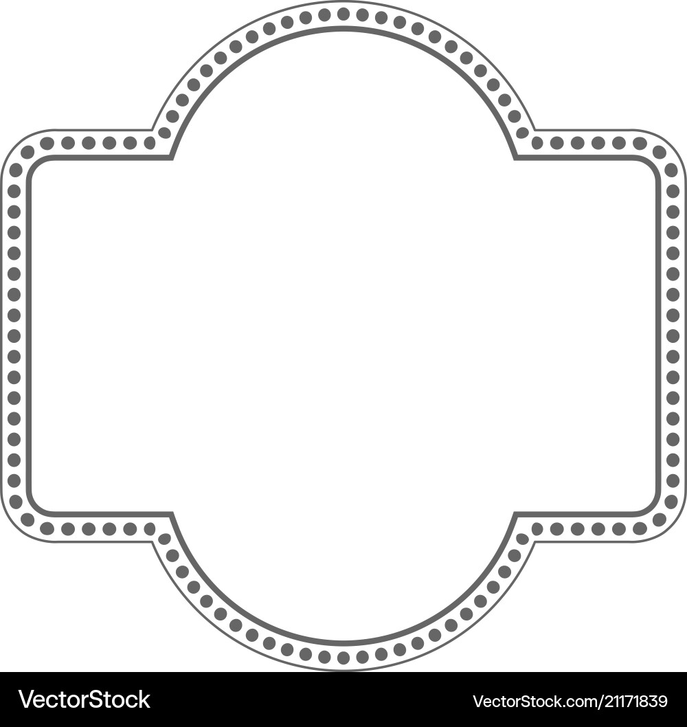 Simple retro frame with dotted and line border Vector Image