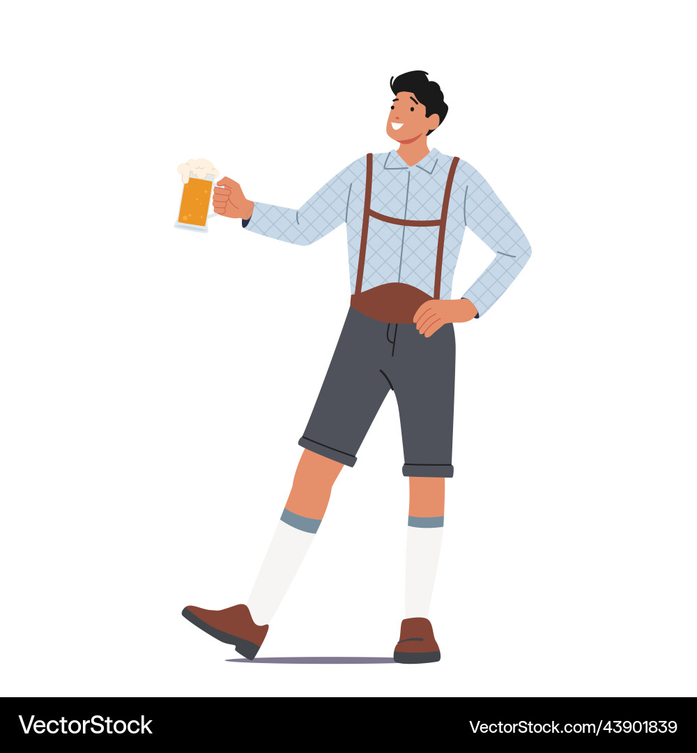 Traditional oktoberfest german beer fest male Traditional oktoberfest german beer fest male vector image