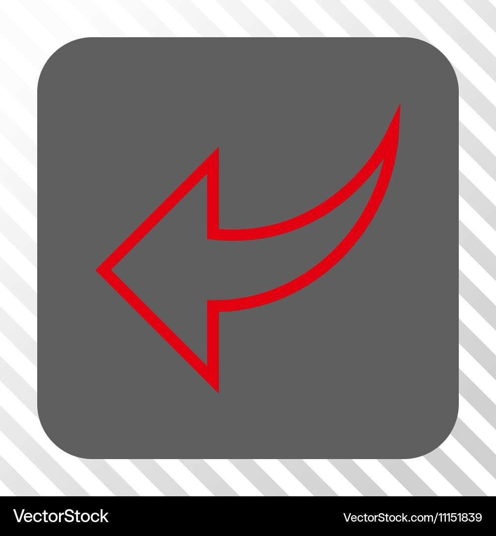 Undo rounded square button vector image