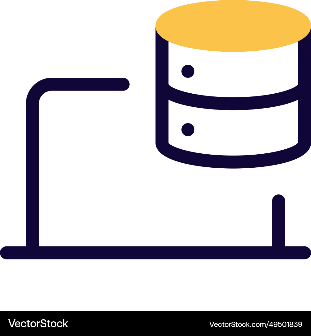 Usage of database for storing information Vector Image