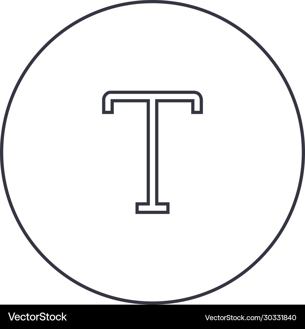 Add font or text icon in circle sign vector image