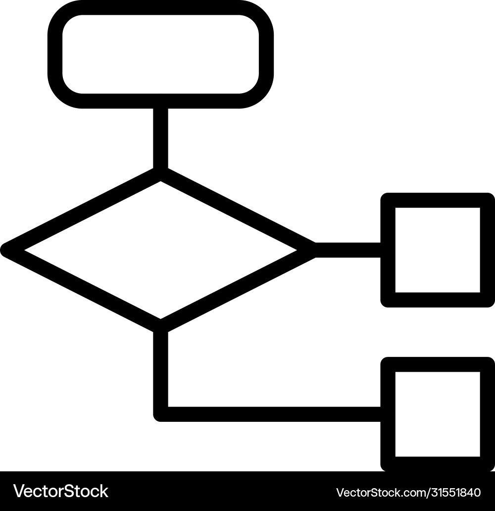 Algorithm line icon Algorithm line icon vector image