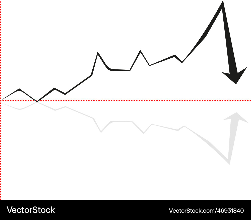 Arrow show up and down progress Arrow show up and down progress Vector Image