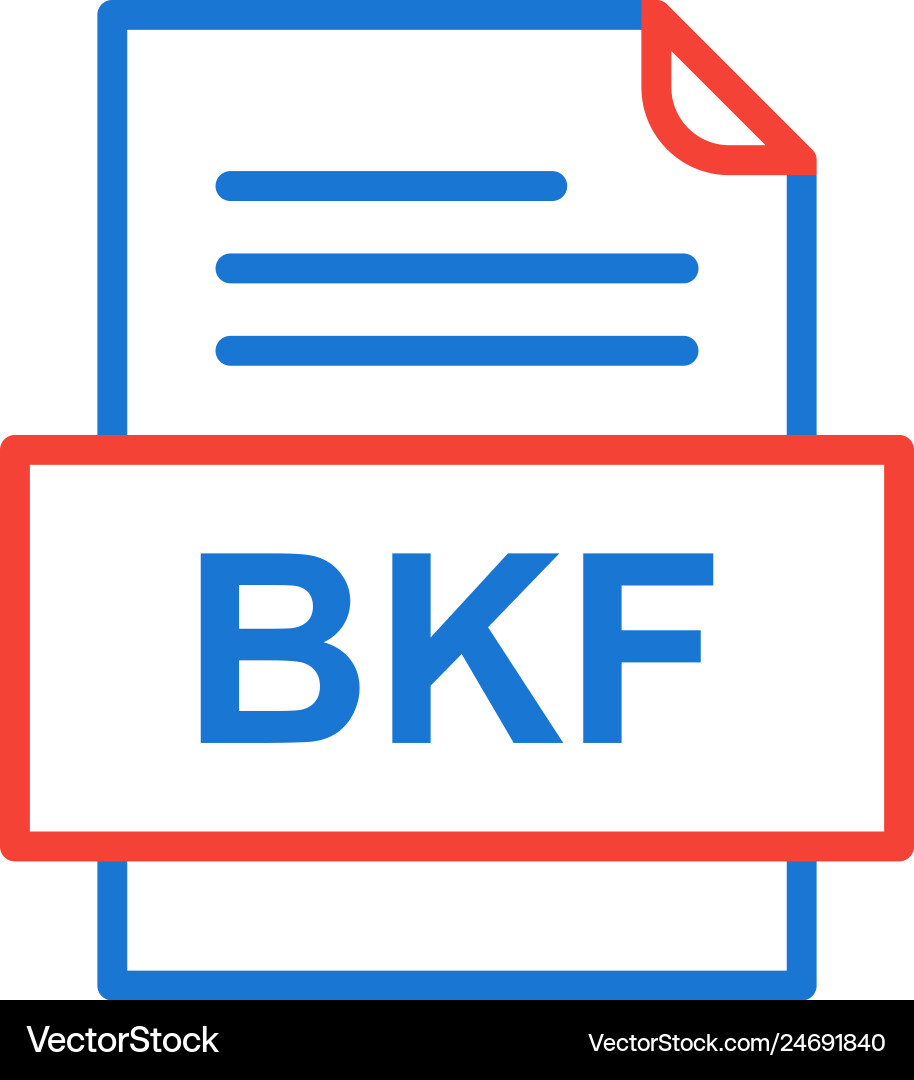 Bkf file document icon Vector Image
