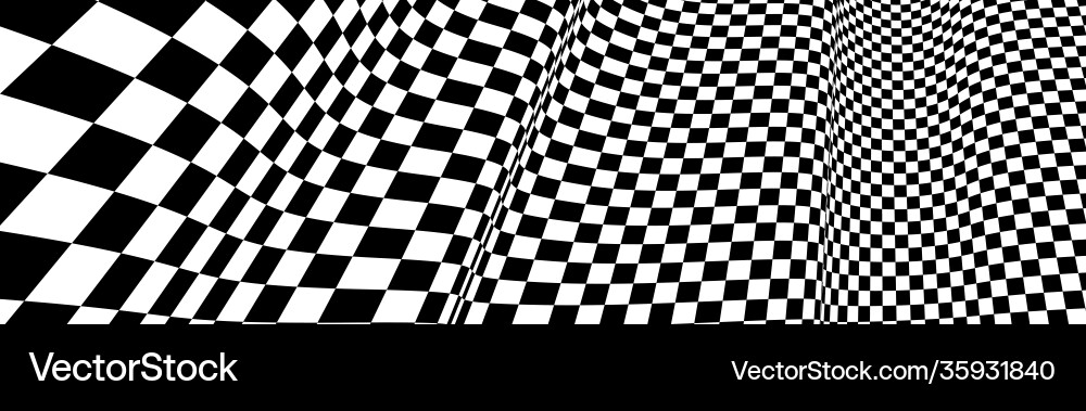 Checker pattern mesh in 3d dimensional Checker pattern mesh in 3d dimensional vector image