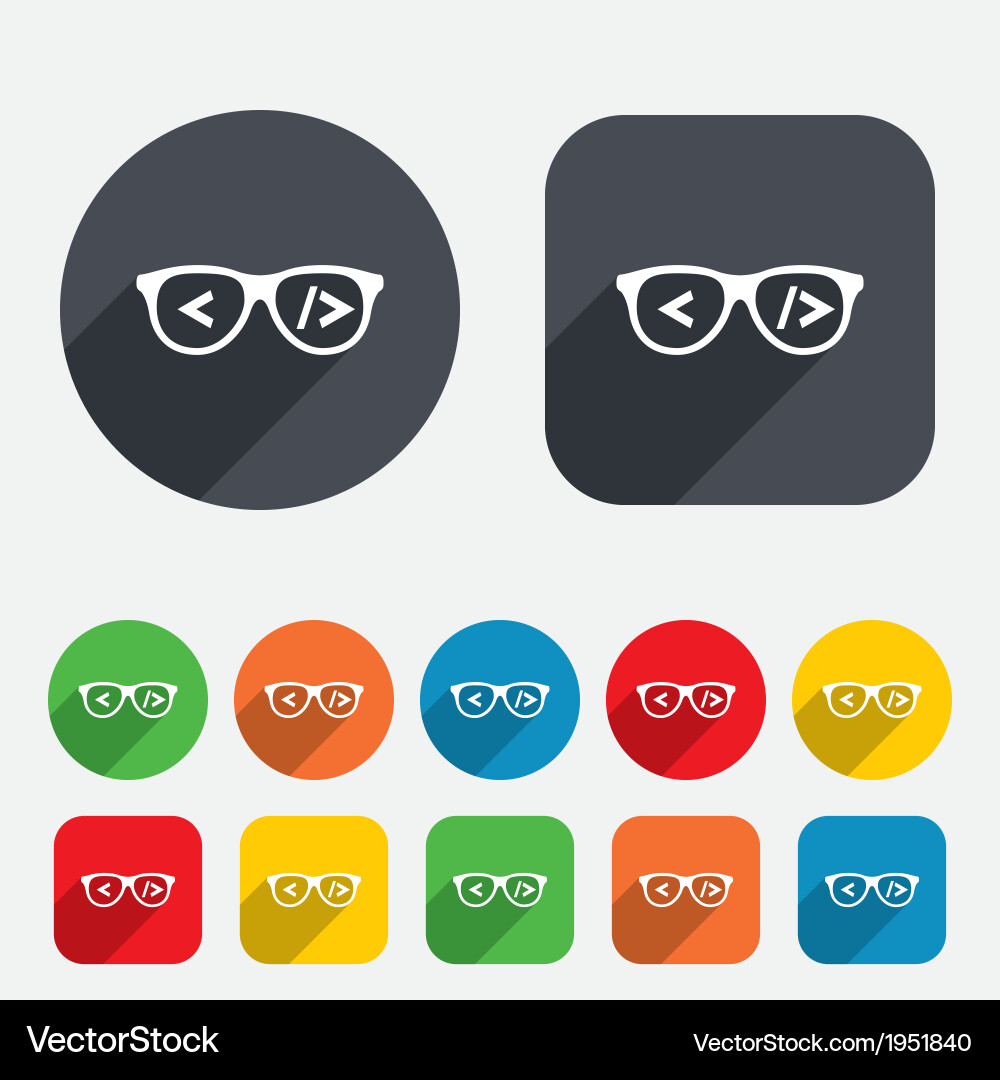 Coder Zeichen Symbol Programmierer Symbol Vektorbild
